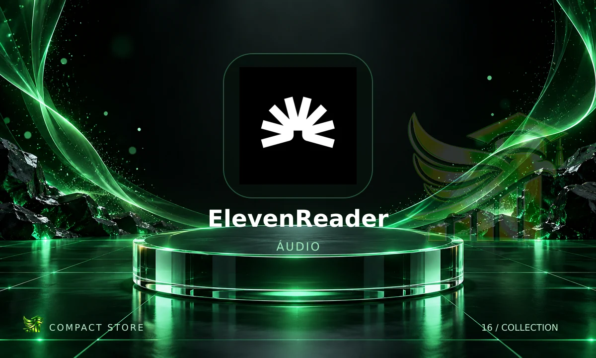 Logo de Eleven Reader Ultra 12 Meses em arte da Compact Store