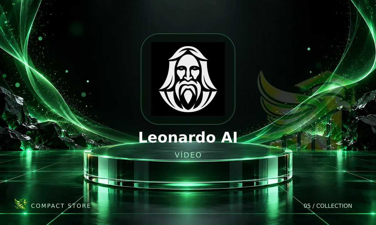 Logo de Leonardo Seedance 2.5 (8500 créditos) em arte da Compact Store