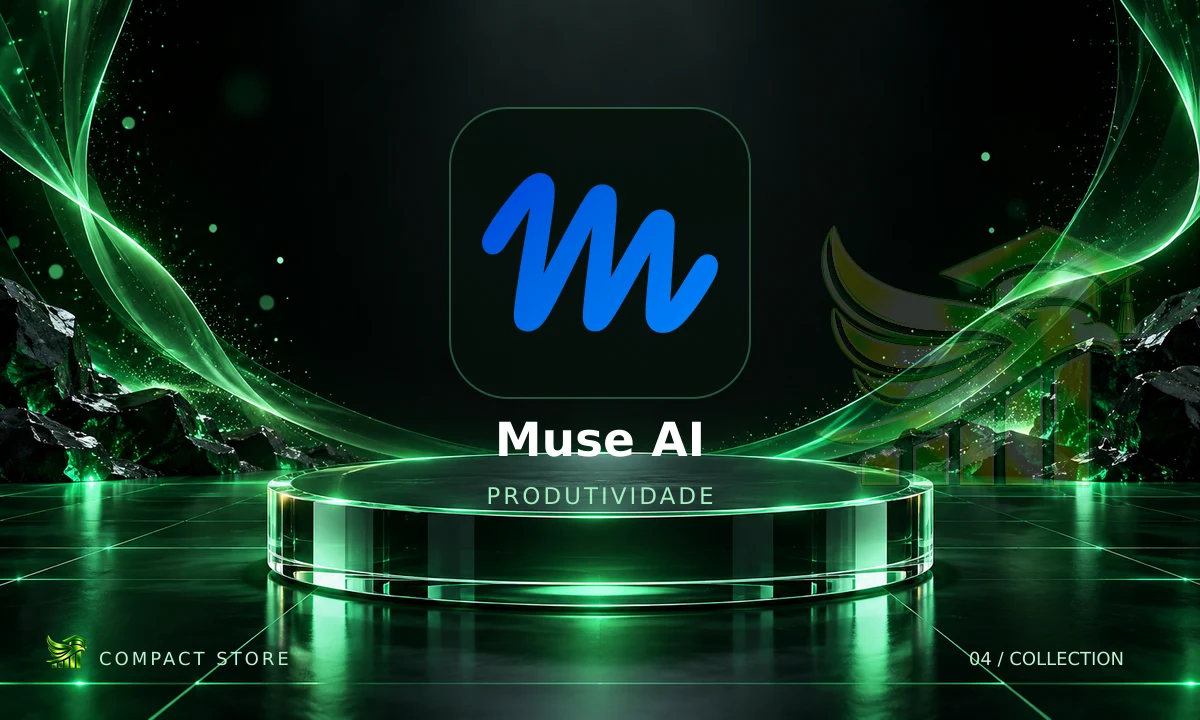 Logo de Muse AI Conta — 1 Bilhão de Tokens em arte da Compact Store