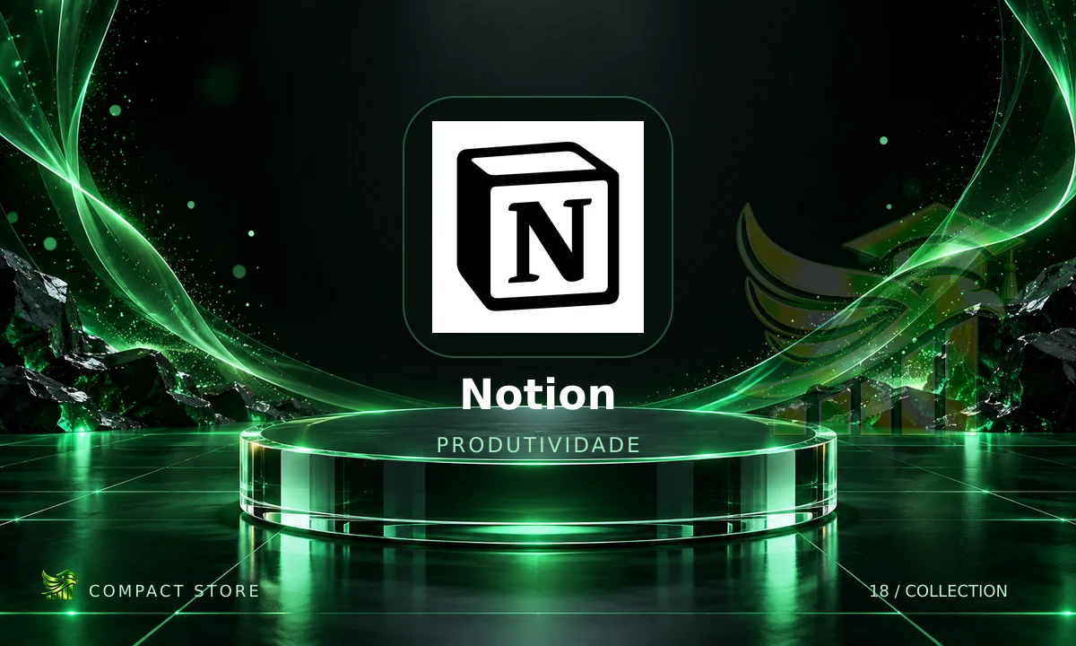 Logo de Cupom Notion Business 3 Meses em arte da Compact Store