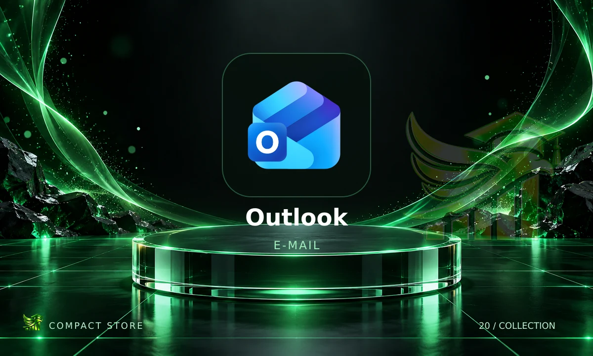 Logo de Conta de E-mail Outlook em arte da Compact Store